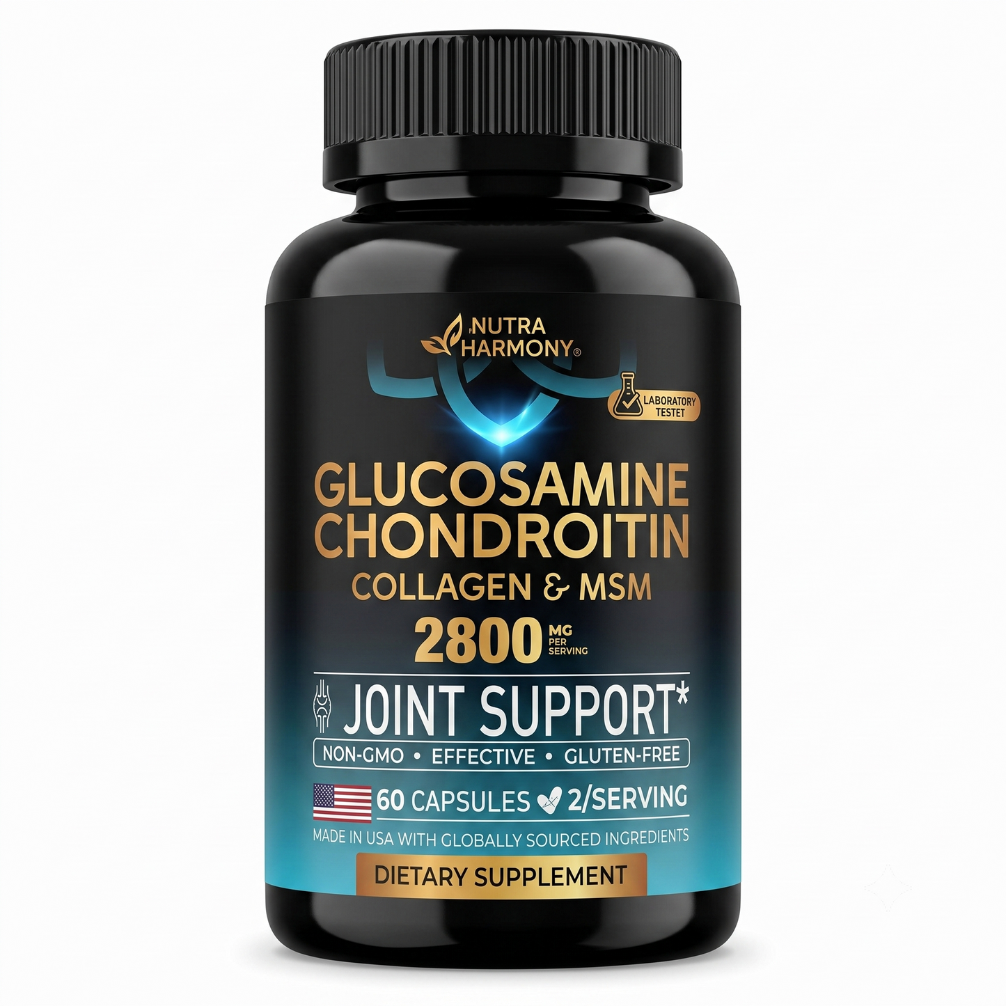 Glucosamine Chondroitin — Apoyo Articular Avanzado · 1500mg + 1200mg · Dosis Clínica para Artrosis y Movilidad