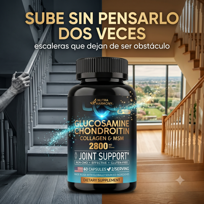 Glucosamine Chondroitin — Apoyo Articular Avanzado · 1500mg + 1200mg · Dosis Clínica para Artrosis y Movilidad